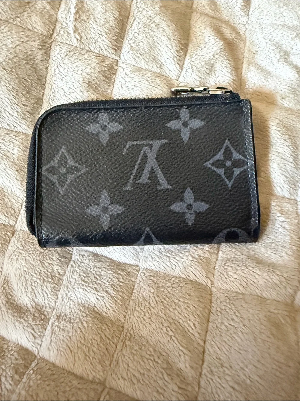 Louis Vuitton Monogram Eclipse (Black & Gray) Zipped Card & Coin Holder